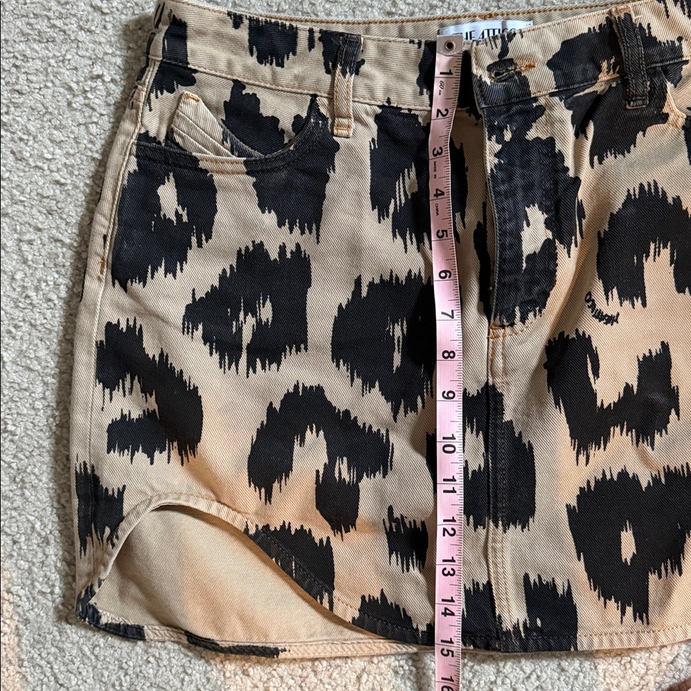 The Attico - Leopard-print denim miniskirt - Picture 9 of 9